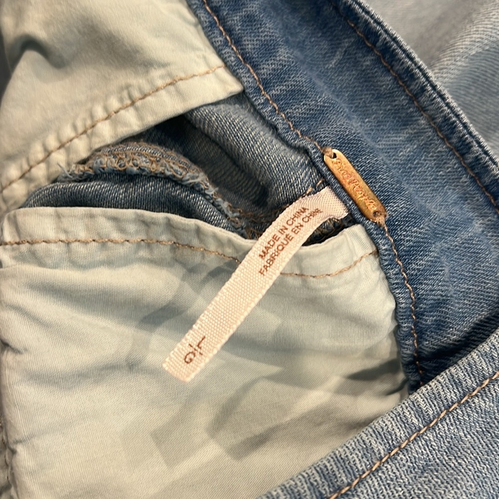 Free People Light Denim Cargo Jumpsuit - Picture 8 of 8